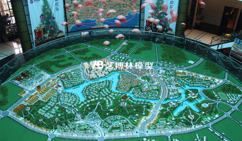 陆川客家温泉文化城规划沙盘模型
